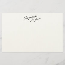 Papelaria com Monograma de Nome Manuscrito Clássic