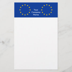 Papelaria com pavilhão da União Europeia