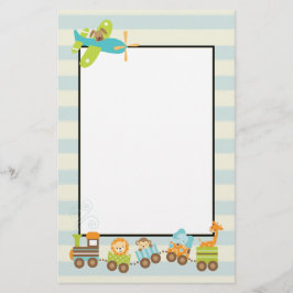 Papelaria Comboio de Brinquedos e Avião-Cães em Strips