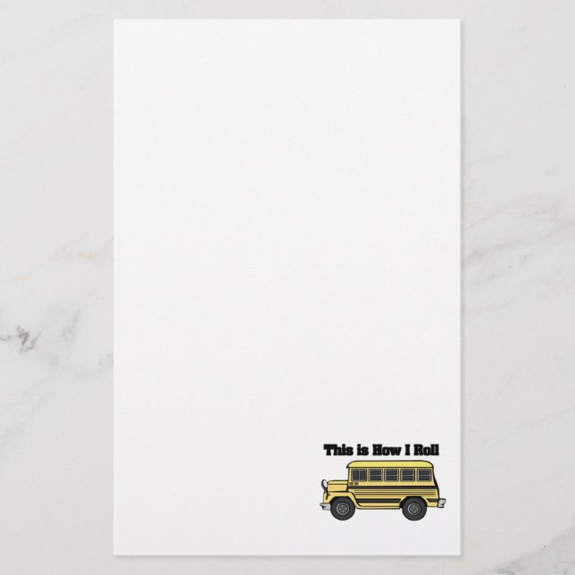 Papelaria Como eu rolo (ônibus escolar) (Frente)