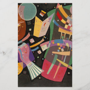 Papelaria Composição 10 de Kandinsky Pintura Abstrata
