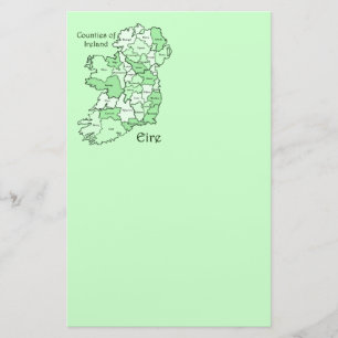 Papelaria Condados do mapa de Ireland