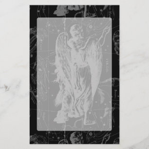 Papelaria Constelação de Virgem Hevelius 1690 a preto