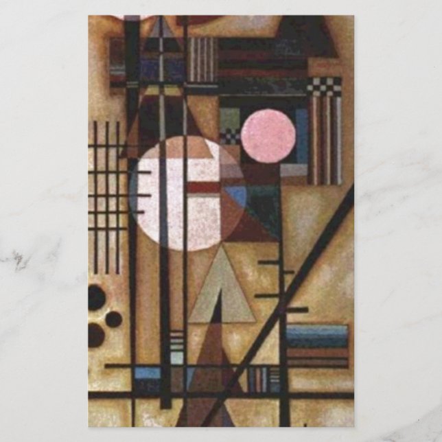 Papelaria Construção Suavizada de Kandinsky (Frente)