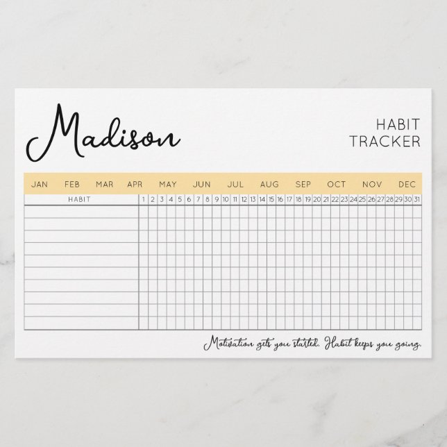 Papelaria Controlador de Hábitos Diários com Nome Planejador (Frente)