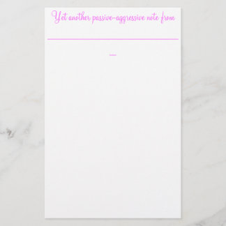 Papelaria Contudo uma outra nota agressiva passiva de: