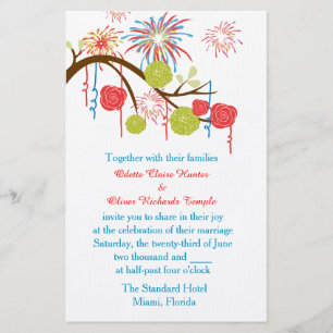 Papelaria Convite de casamento Fiesta Wonderland