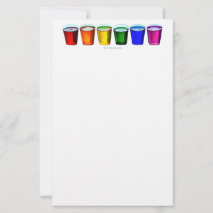 Papelaria Copos de shot SlipperyJoe's seis xícaras dispostas