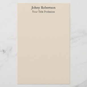 Papelaria Cor de amêndoa simples profissional moderno