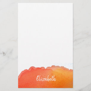 Papelaria Cor de laranja doce de arte moderna personalizada