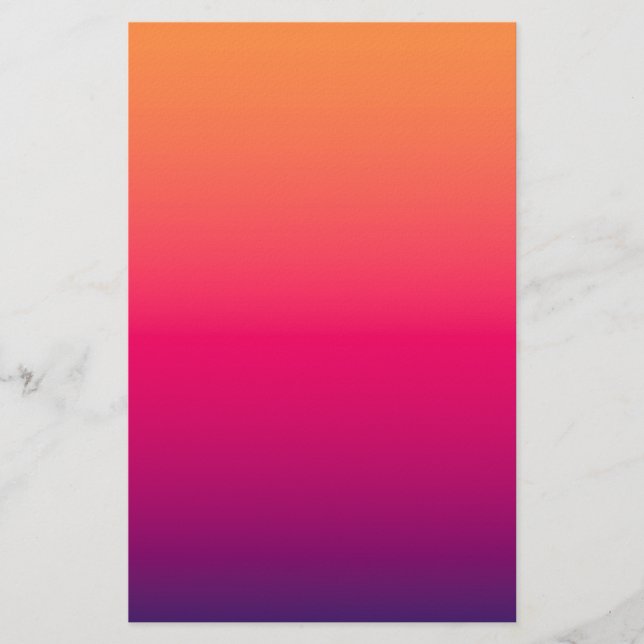 Papelaria Cor Laranja Vermelho Roxo (Frente)