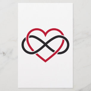 Papelaria Coração da infinidade, nunca terminando o amor
