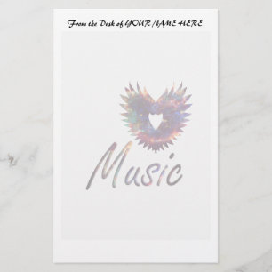 Papelaria Coração da música por baixo da nebulosa 1
