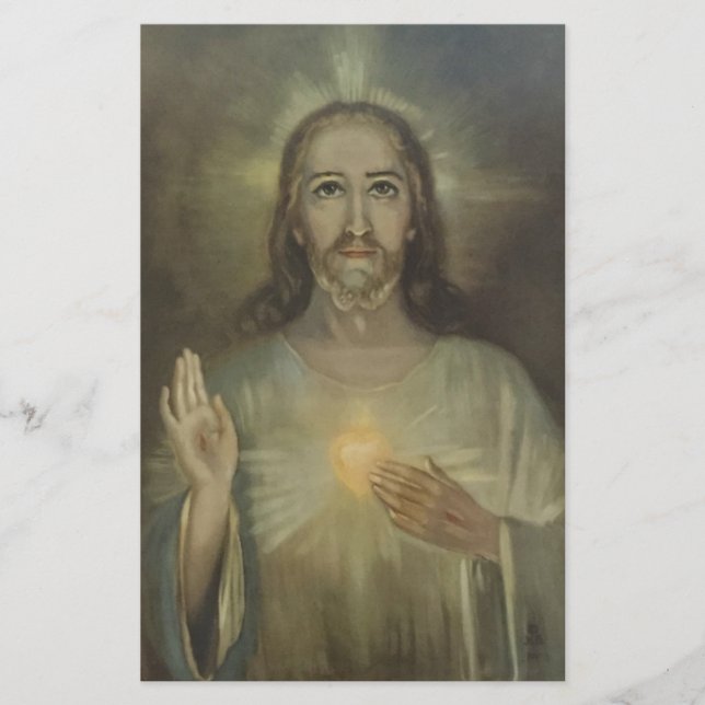 Papelaria Coração sagrado da entronização de Jesus (Frente)