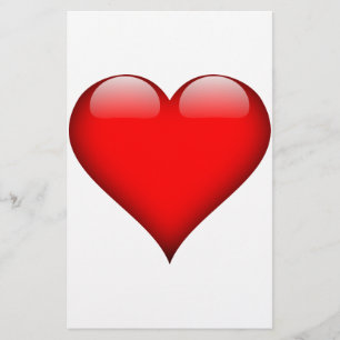 Papelaria Coração Vermelho Amor