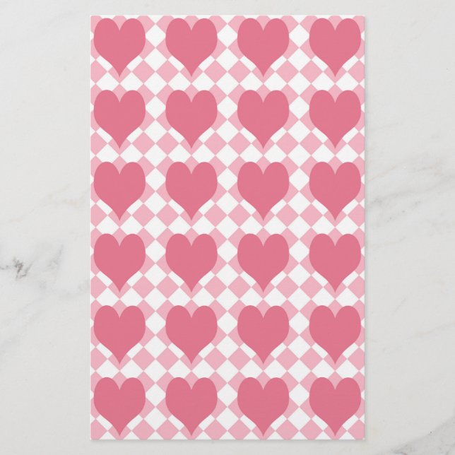 Papelaria Corações Rosa (Frente)
