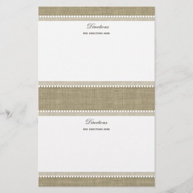 Papelaria Corações tesos e Burlap (Frente)