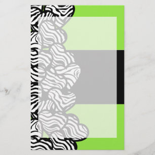 Papelaria Corações Zebra Stationery