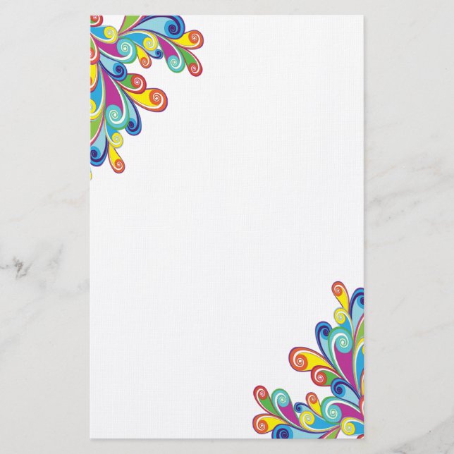 Papelaria Corner Swirls Stationery (Frente)