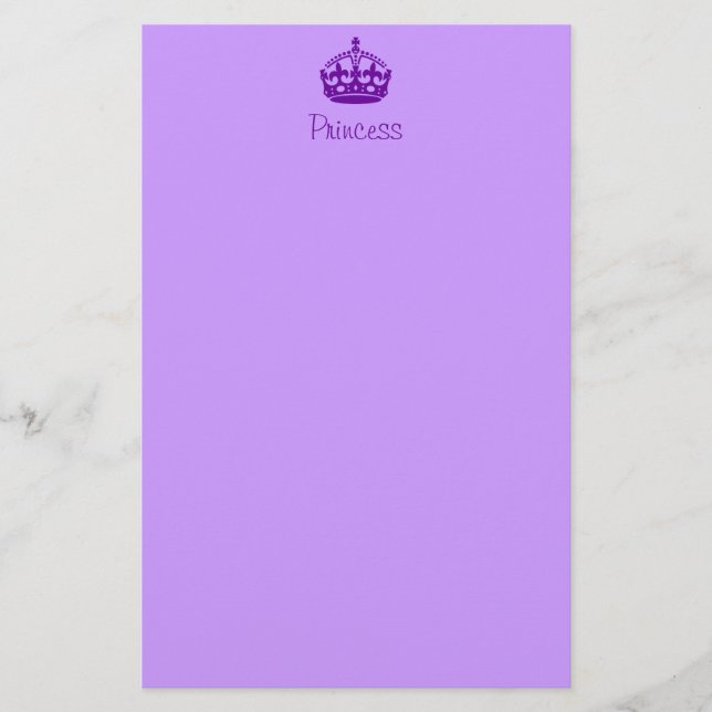 Papelaria Coroa Roxo Personalizada (Frente)
