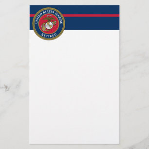 Papelaria Corpo do Marines dos E.U. - azul aposentado