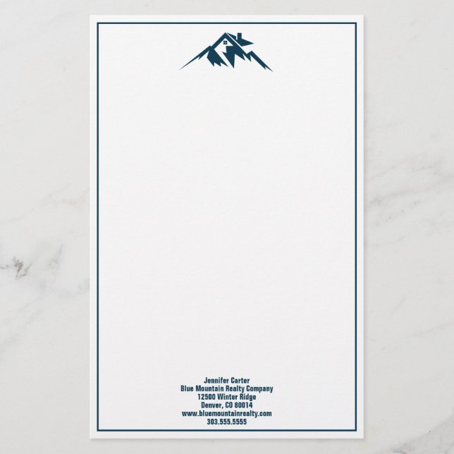 Papelaria Corretor Personalizado da Companhia Imobiliária Bl (Frente)