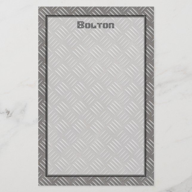 Papelaria Costume de alumínio gravado do olhar do metal (Frente)