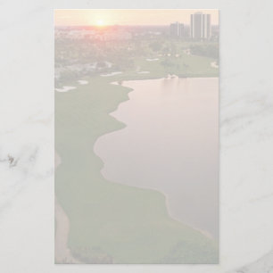 Papelaria Country Club no pôr do sol, Aventura, Flórida