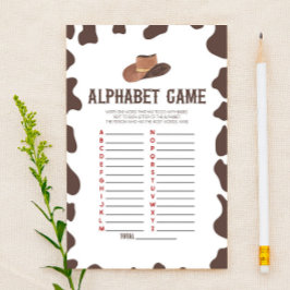 Papelaria Cowboy Rodeo - Chá de fraldas do alfabeto ocidenta