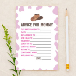 Papelaria Cowgirl Rodeo Advice Atividade de Jogo de Chá de f