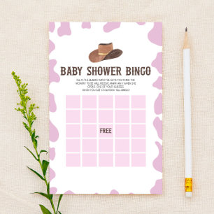 Papelaria Cowgirl Rodeo Western Bingo - Jogo de Chá de frald