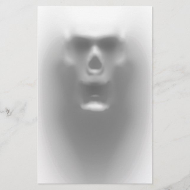 Papelaria crânio assustador (Frente)