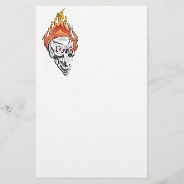 Papelaria Crânio de Flaming (Frente)