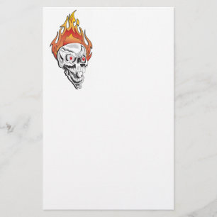 Papelaria Crânio flamejante
