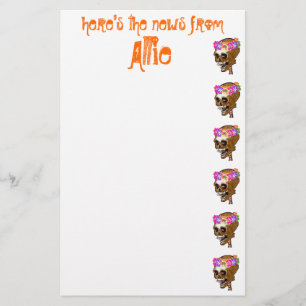 Papelaria Crânio legal personalizado