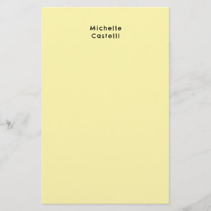 Papelaria Cream Cor Professional Clássico Único Seu Nome