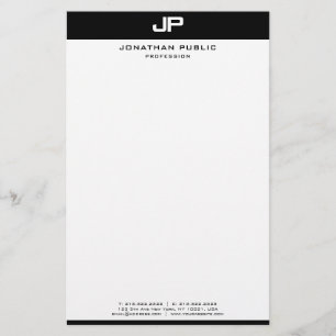 Papelaria Creative Black White Modelo Modern Minimalist
