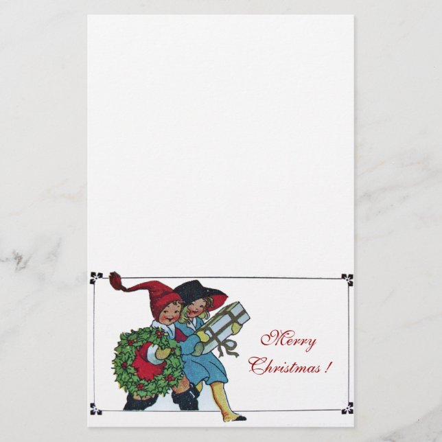 PAPELARIA CRIANÇAS COM PRESENTES DE NATAL (Frente)