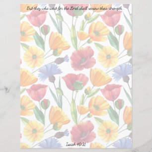Papelaria Cristã de Flores Selvagens