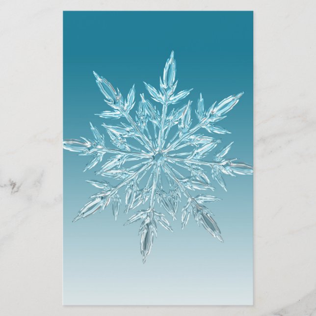Papelaria Cristal de Gelo Azul (Frente)