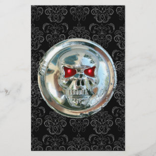 PAPELARIA CROMA SKULL DAMASK