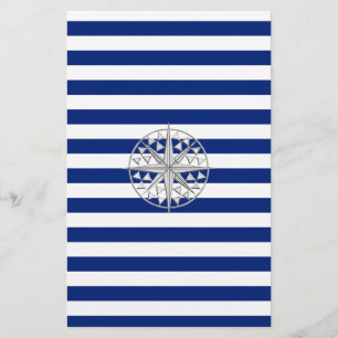 Papelaria Cromo como Compass em faixas náuticas