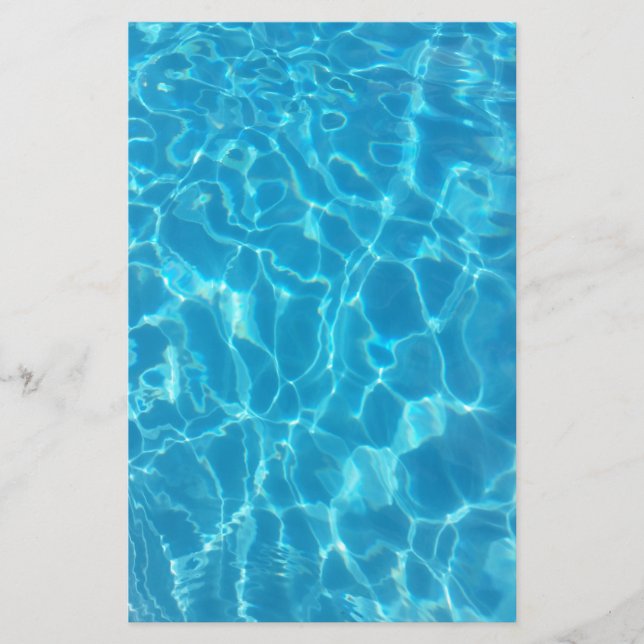 Papelaria Crystal Clear Sky Blue Pool Water (Frente)