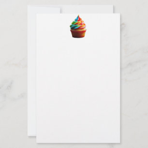 Papelaria Cupa doce giratória da SlipperyJoe com um arco-íri
