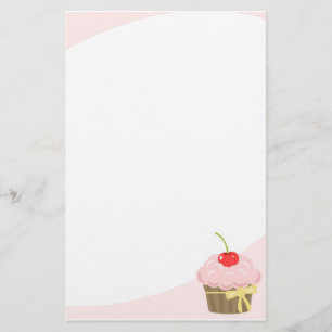 Papelaria Cupcake cor-de-rosa
