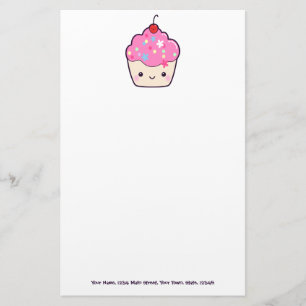 Papelaria Cupcake cor-de-rosa bonito