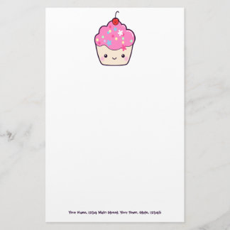 Papelaria Cupcake cor-de-rosa bonito