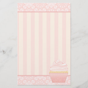 Papelaria Cupcake elegante cor-de-rosa doce