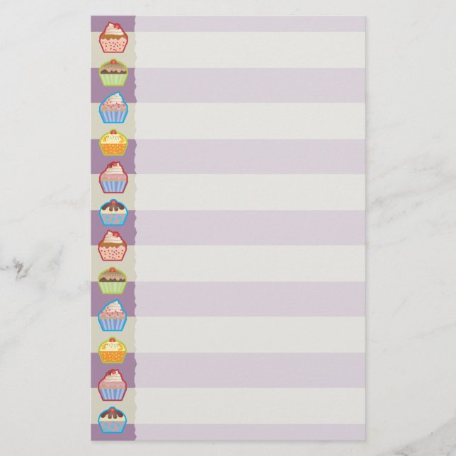 Papelaria Cupcakes Lotsa Papel de Carta (Frente)