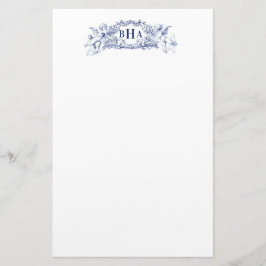 Papelaria Cupídeos azuis e Monograma